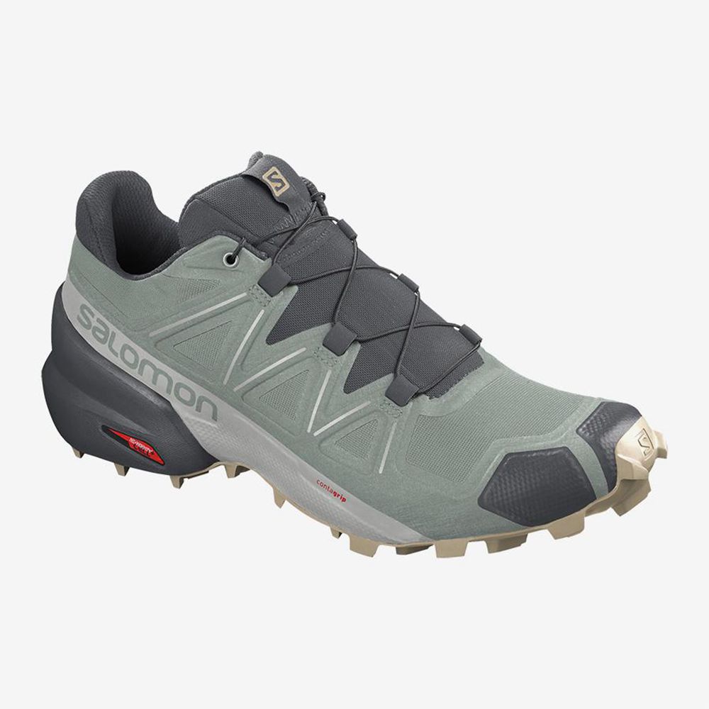 Salomon SPEEDCROSS 5 Zapatillas Trail Running Hombre - Verde - Colombia (35174-VUBR)